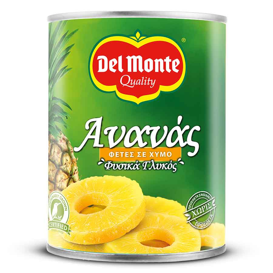 Del Monte Ανανάς Φέτες Σε Φυσικό Χυμό 825γρ.