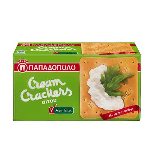 Παπαδοπούλου Cream Crackers Σίτου Χωρίς Ζάχαρη 165γρ.