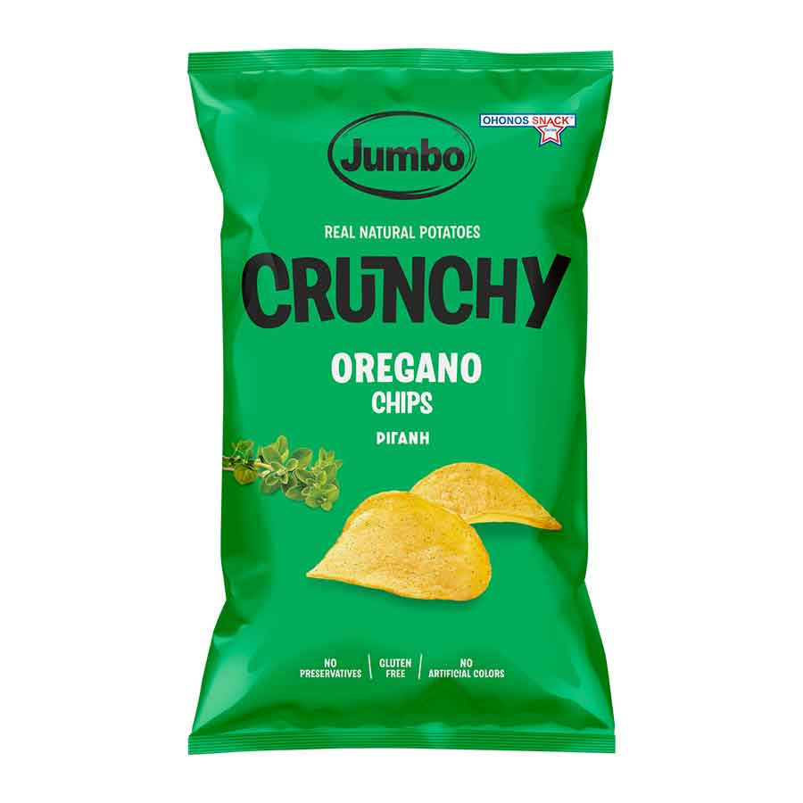 Ohonos Snack Jumbo Crunchy Τσιπς Ρίγανη Χωρίς Γλουτένη 150γρ.