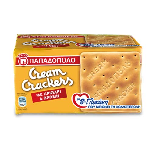 Παπαδοπούλου Cream Crackers Κριθάρι & Βρώμη 185γρ.