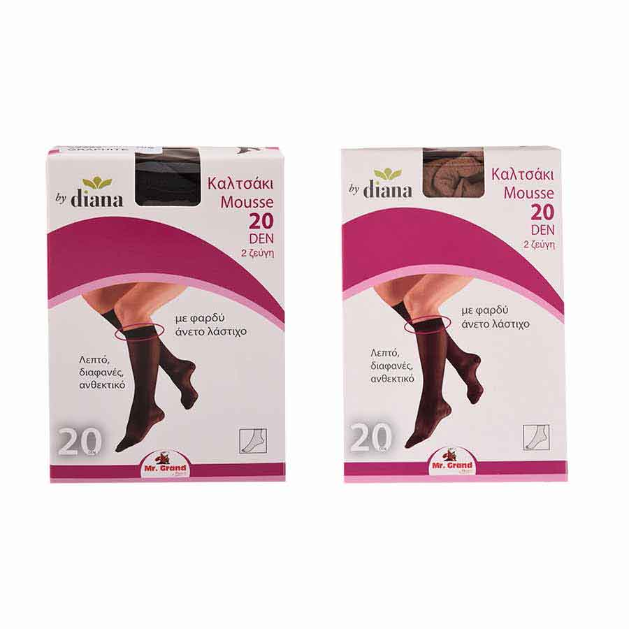 MrGrand Καλτσάκια Mousse 20Den 2τεμ. (Διατίθεται σε 4 χρώματα) 