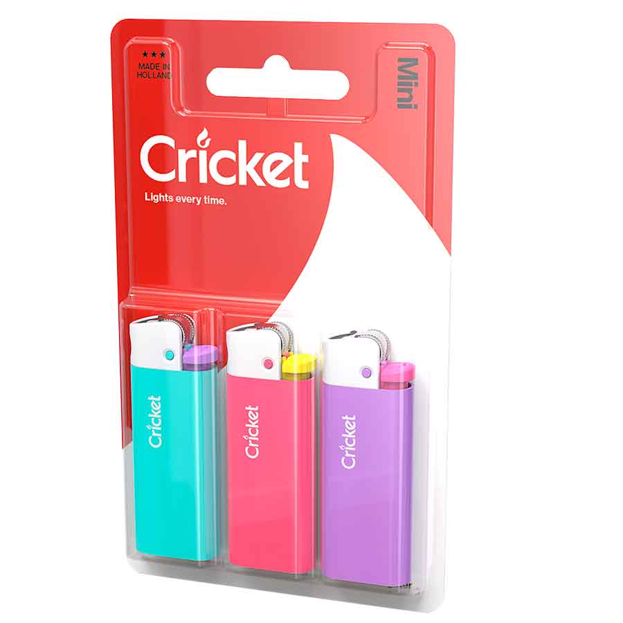 Cricket Αναπτήρας Μίνι Pastel 3τεμ.