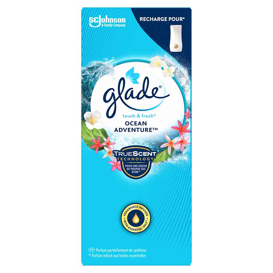 Glade Touch & Fresh Αρωματικό Χώρου Ανταλλακτικό Συσκευής Ψεκασμού Ocean Adventure 10ml.