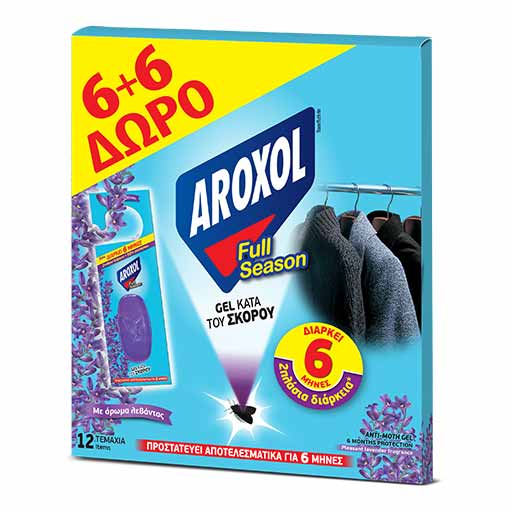 Aroxol Full Season Σκοροκτόνο Gel 6+6Δώρο