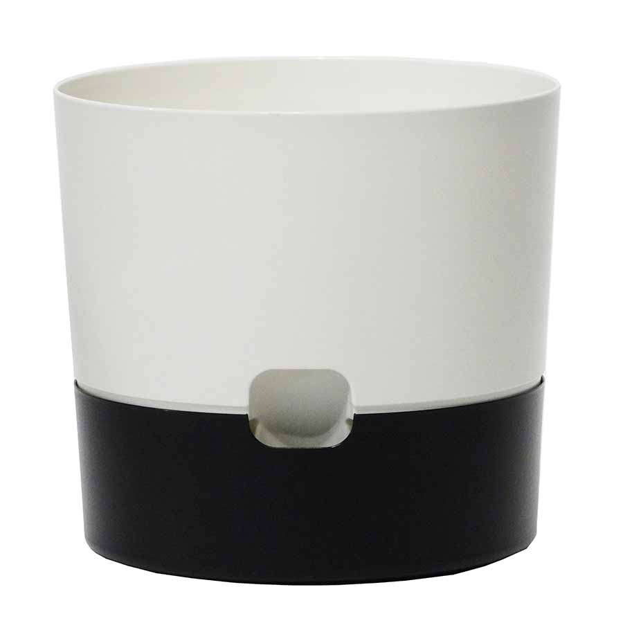 Viomes Vita Γλάστρα Γκρι Άσπρο Αυτοποτιζόμενη Νo760 5lt. (20Δx18Y)