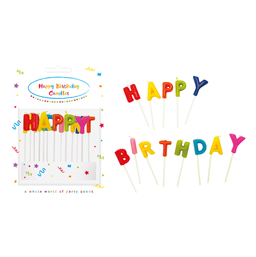Κεριά Γενεθλίων Happy Birthday Με Οδοντογλυφίδες
