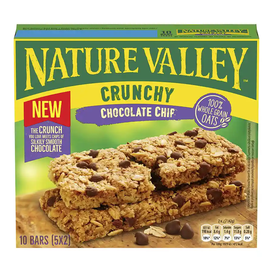 Nature Valley Crunchy Μπάρες Δημητριακών Chocolate Chips 5x42γρ.