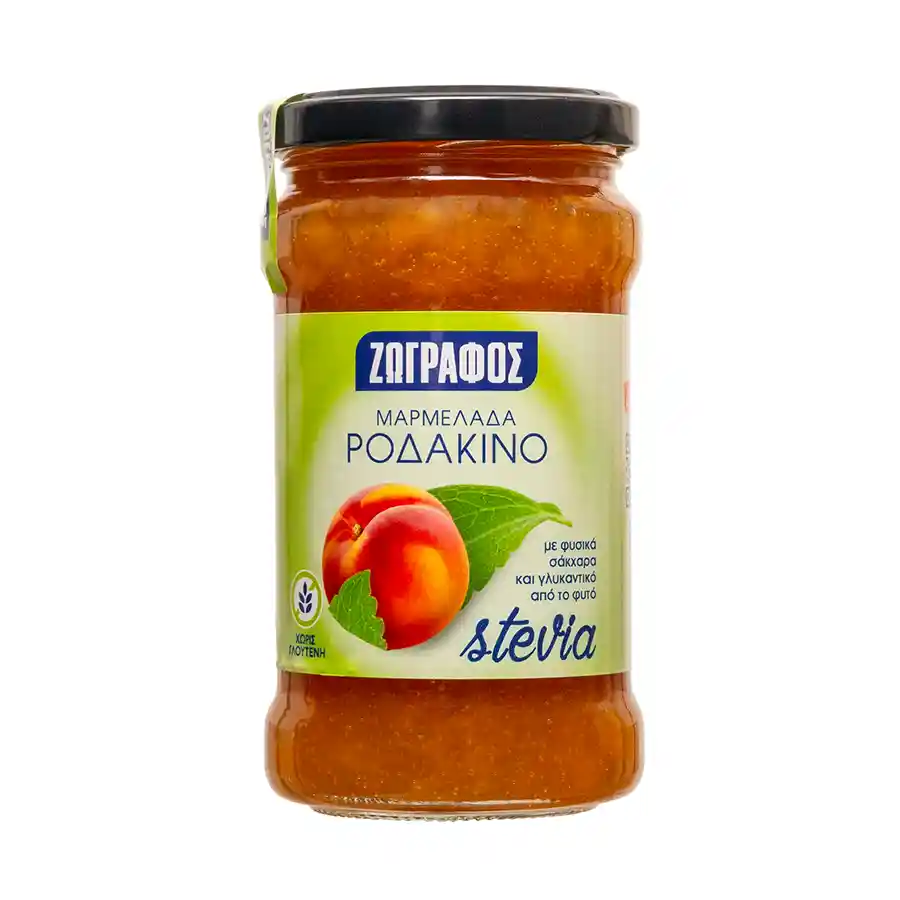 Ζωγράφος Μαρμελάδα Ροδάκινο Με Στέβια Χωρίς Γλουτένη 330γρ.