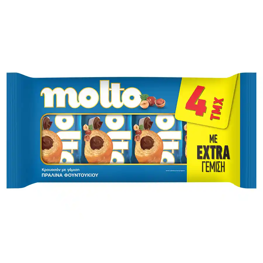 Molto Κρουασάν Με Πραλίνα Φουντουκιού 4x98γρ.