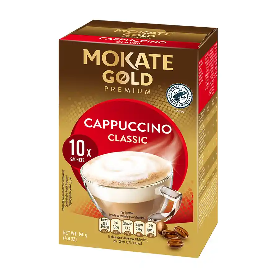 Mokate Gold Premium Καφές Cappuccino Σε Φακελάκια 10τεμ. 140γρ.