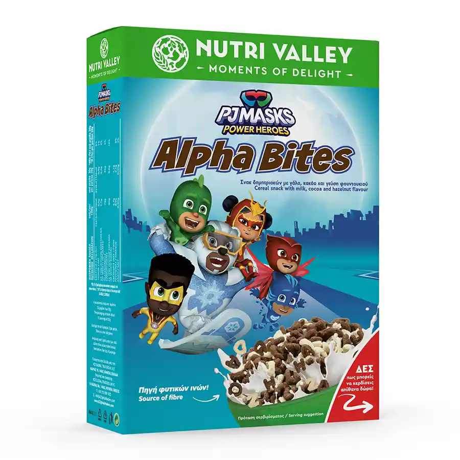 Nutri Valley Pj Masks Δημητριακά Alpha Bites 375γρ.