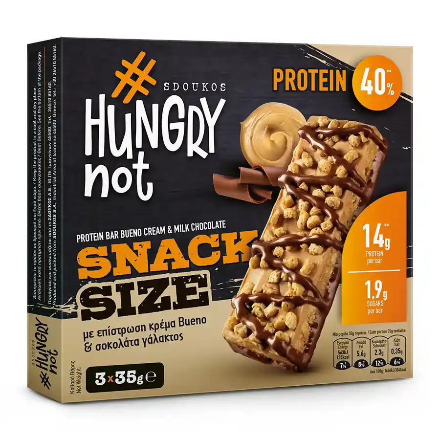Hungry Not Protein Μπάρες Bueno Snack Size 3x35γρ.