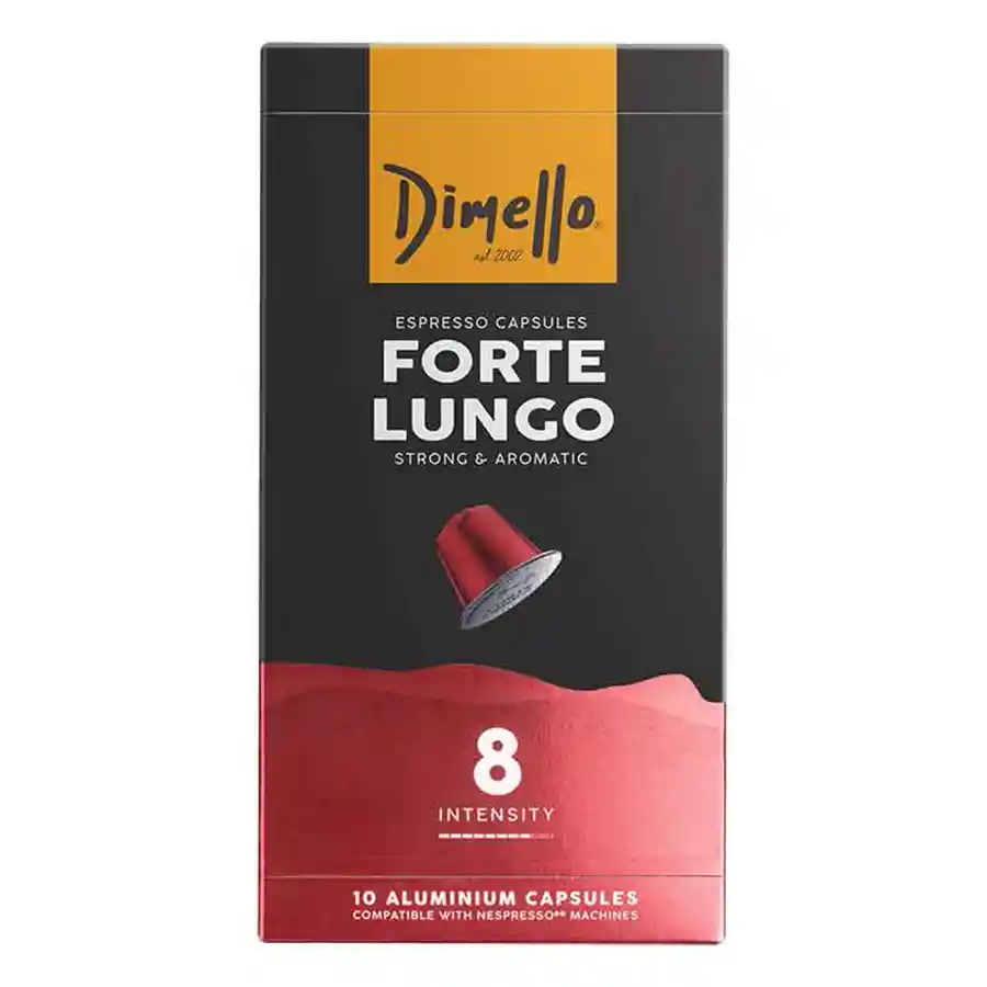 Dimello Καφές Espresso Forte Lungo Σε Κάψουλες 10τεμ. 56γρ.