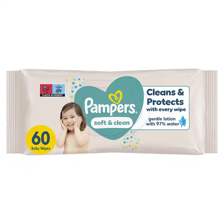 Pampers Μωρομάντηλα Soft & Clean 60τεμ.