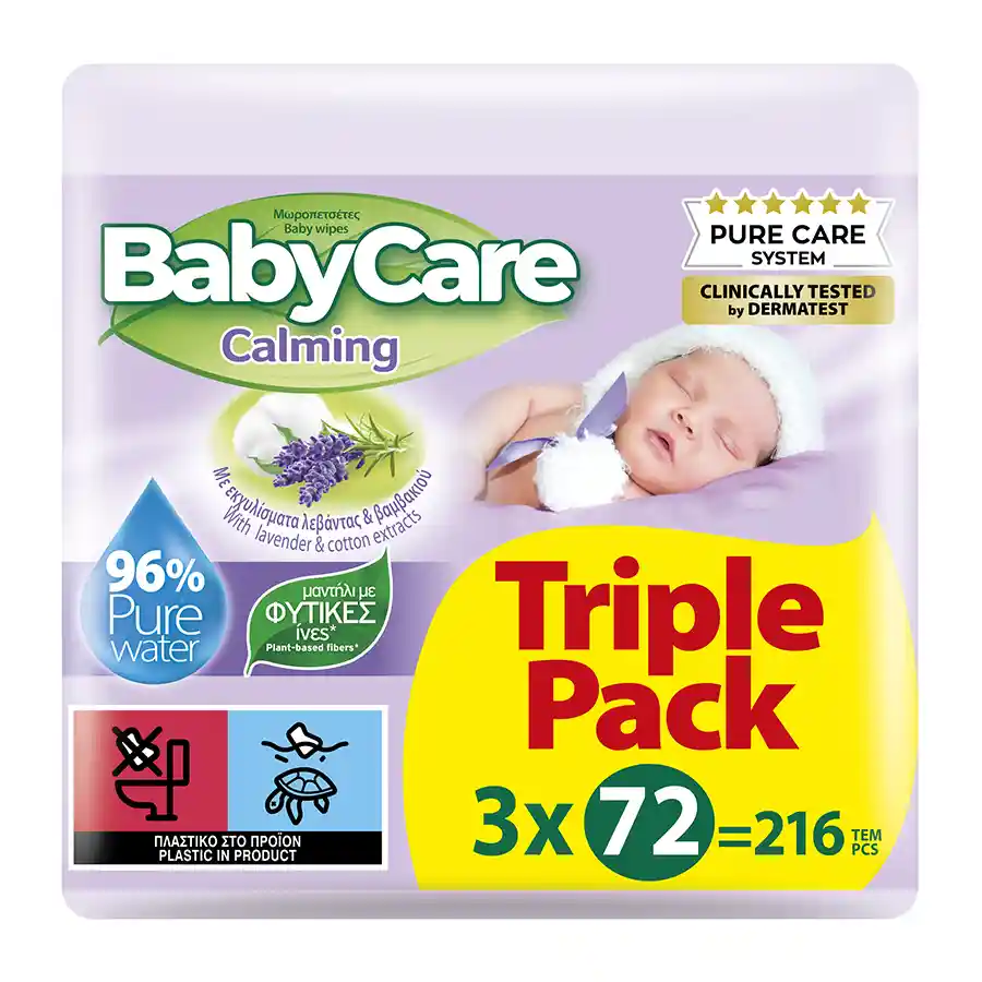 Babycare Calming Μωρομάντηλα 3x72τεμ.