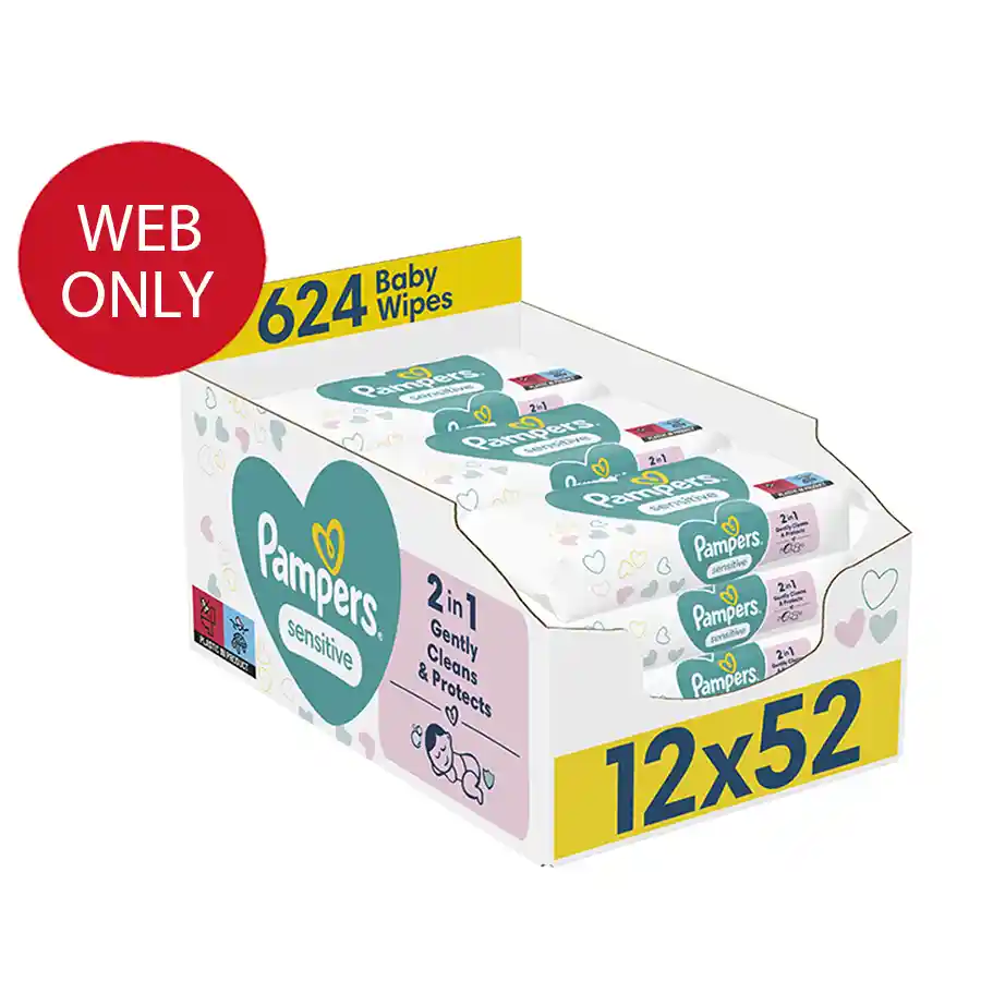 Pampers Μωρομάντηλα Sensitive Monthly Pack 12x52τεμ.