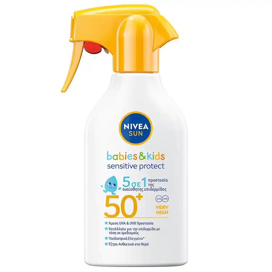 Nivea Sun Kids Sensitive Αντηλιακό Σπρέι Trigger SPF50+ 270ml.