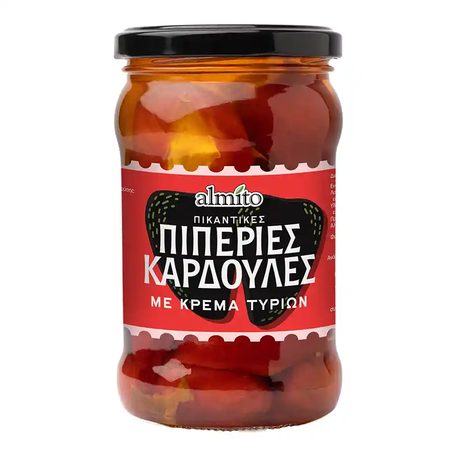 Almito Πικάντικες Πιπεριές Καρδούλες Κόκκινες Mε Κρέμα Τυριών 270γρ.