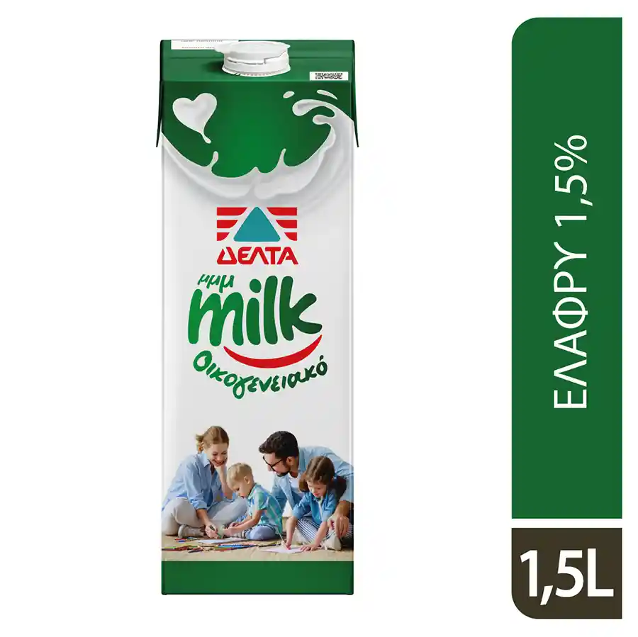 Δέλτα Μμμmilk Οικογενειακό Γάλα Ελαφρύ 1,5% Λιπαρά 1,5lt.