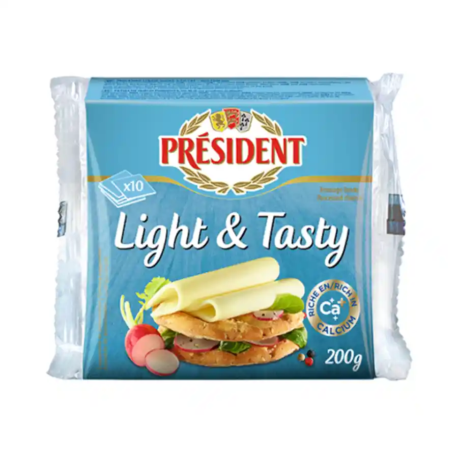 President Τυρί Για Τοστ Light Σε Φέτες 200γρ.