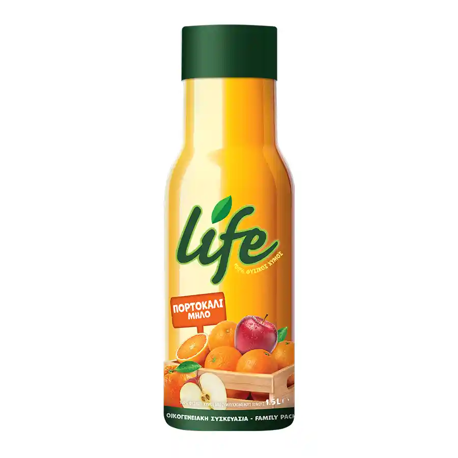 Δέλτα Life Φυσικός Χυμός Πορτοκάλι & Μήλο 1,5lt.