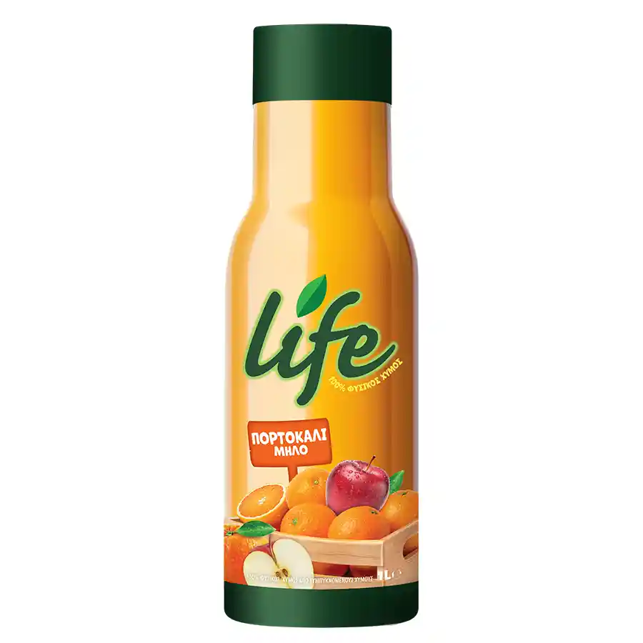 Δέλτα Life Φυσικός Χυμός Πορτοκάλι & Μήλο 1lt.