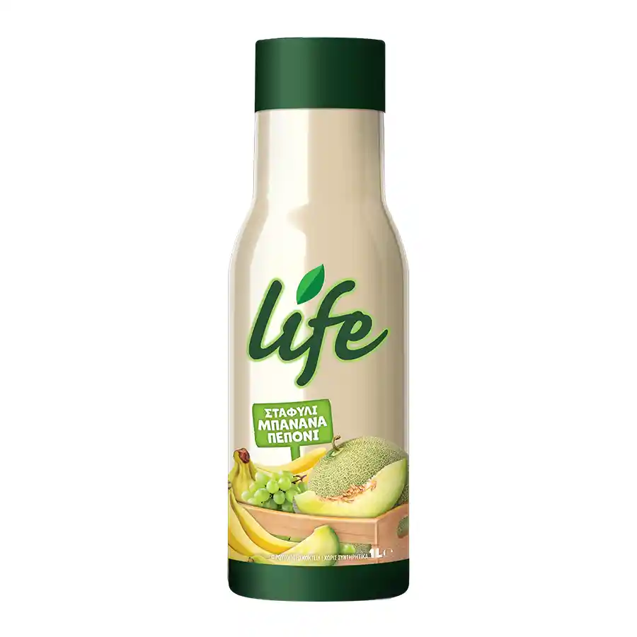 Δέλτα Life Φρουτοποτό Πεπόνι Μπανάνα Σταφύλι 1lt.