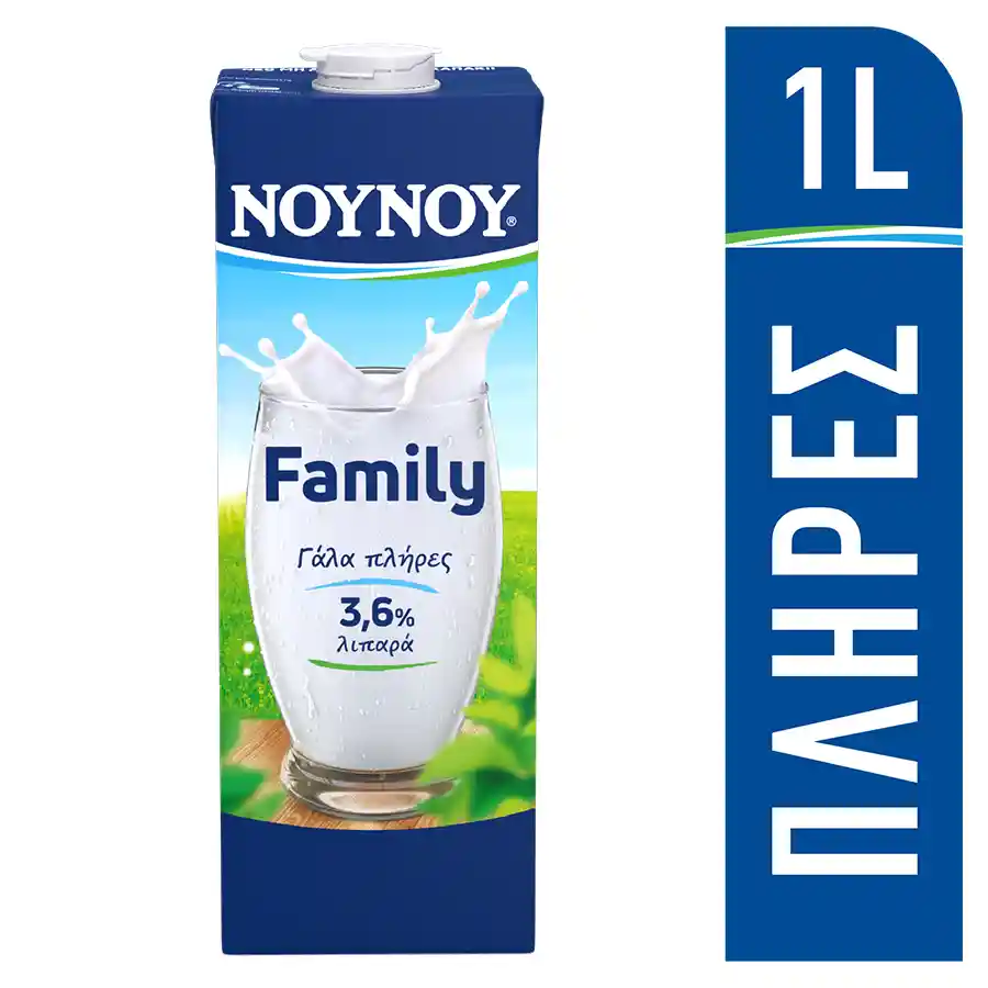 Νουνού Family Γάλα 3,6% Λιπαρά 1lt.