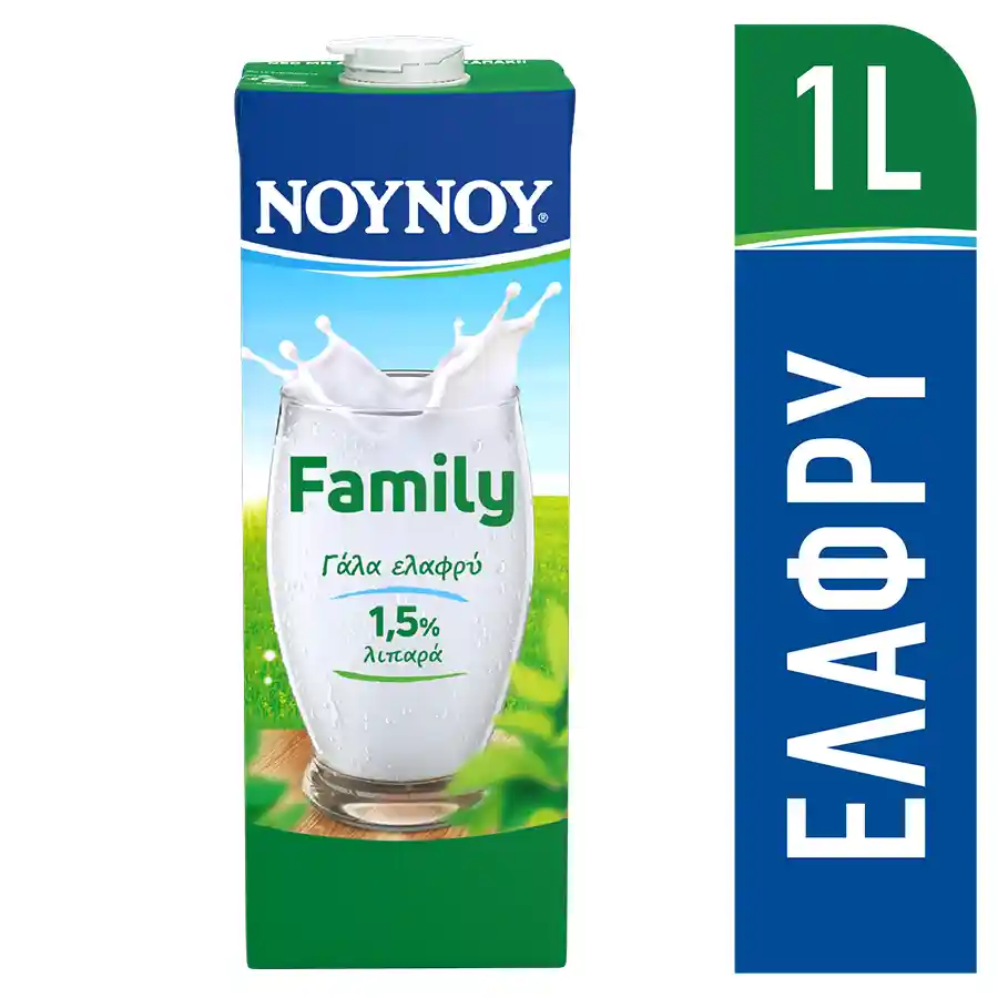 Νουνού Family Γάλα Ελαφρύ 1,5% Λιπαρά  1lt.