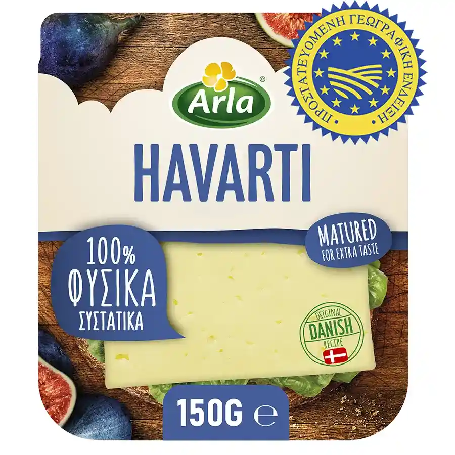 Arla Havarti Ημίσκληρο Τυρί Ωρίμανσης Σε Φέτες 150γρ. 