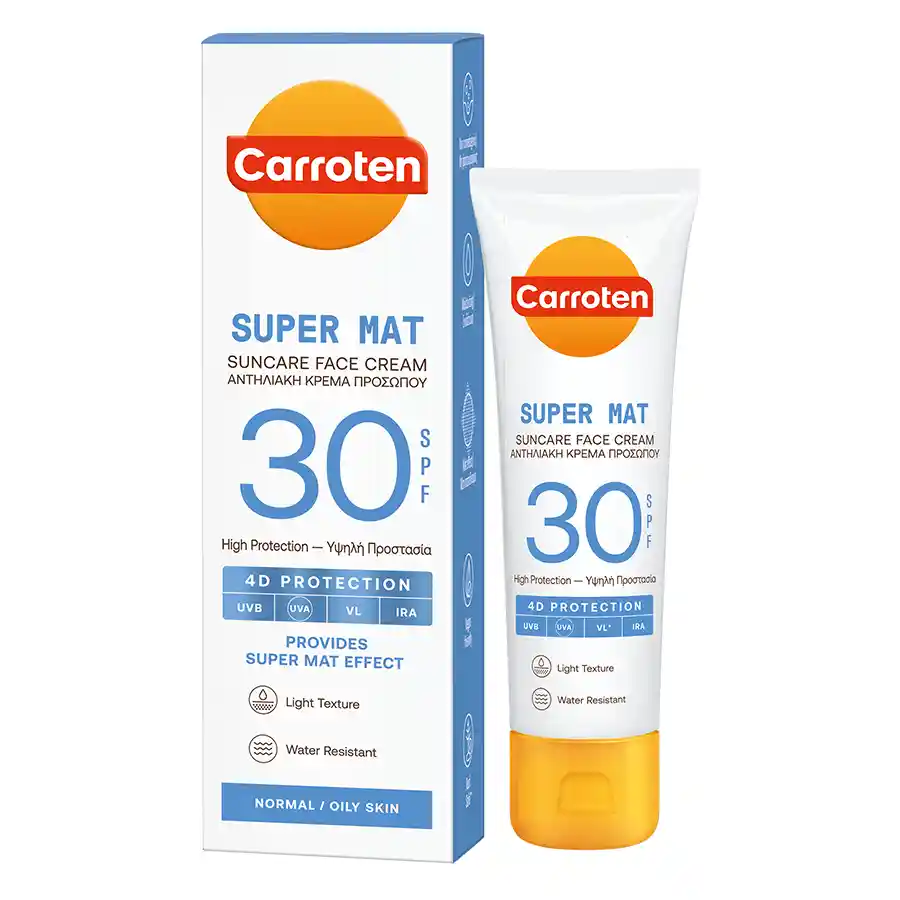 Carroten Αντηλιακή Κρέμα Προσώπου Super Mat SPF30 50ml.