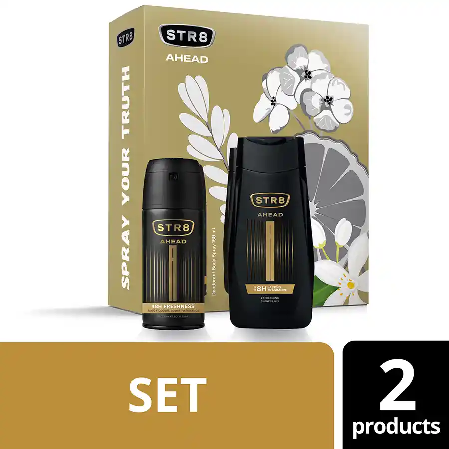 Str8 Ahead Αποσμητικό Σπρέι 150ml.+Str8 Ahead Ντους 250ml.