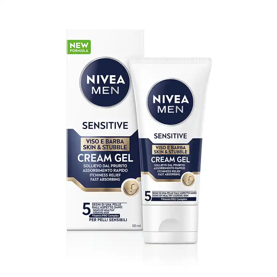 Nivea Men Sensitive Κρέμα Gel Για Πρόσωπο & Κοντά Γένια 50ml.