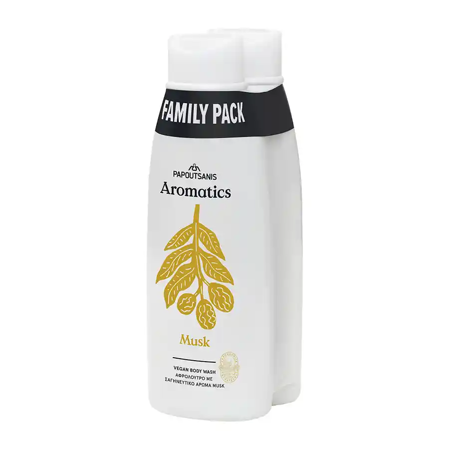 Papoutsanis Aromatics Αφρόλουτρο Musk Family Pack 2x650ml.