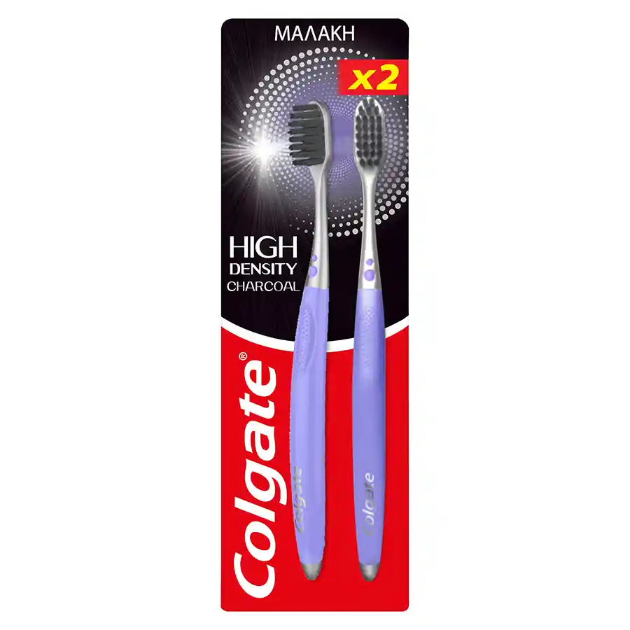 Colgate High Density Οδοντόβουρτσα Charcoal 2τεμ.