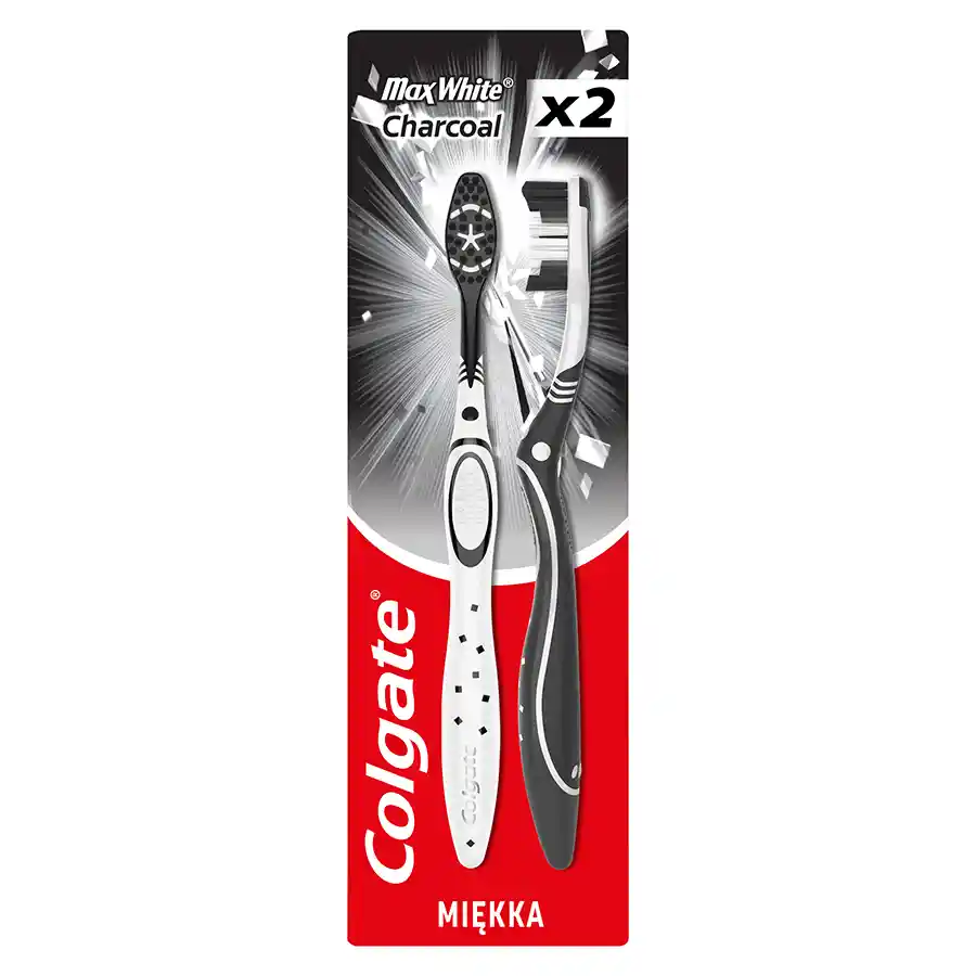Colgate Max White Οδοντόβουρτσα Charcoal 2τεμ.