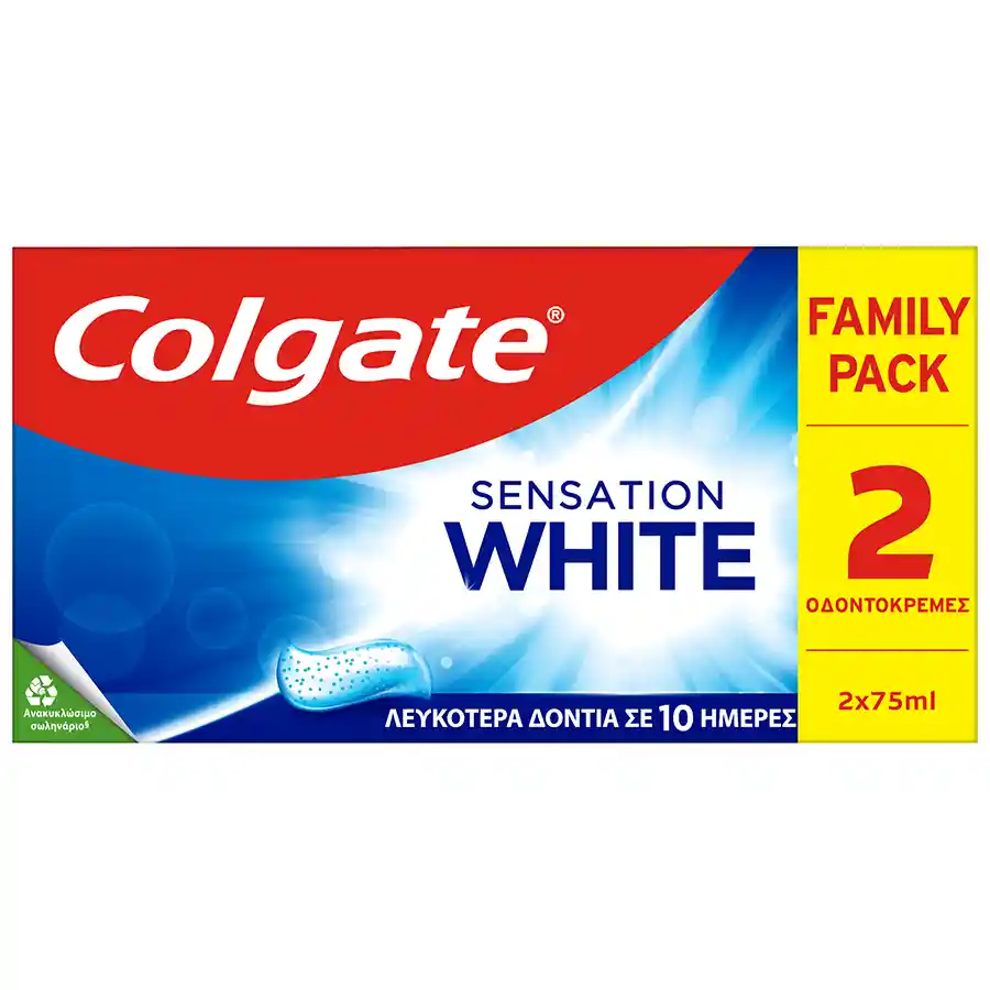 Colgate Sensation White Οδοντόκρεμα Family Pack 2x75ml.