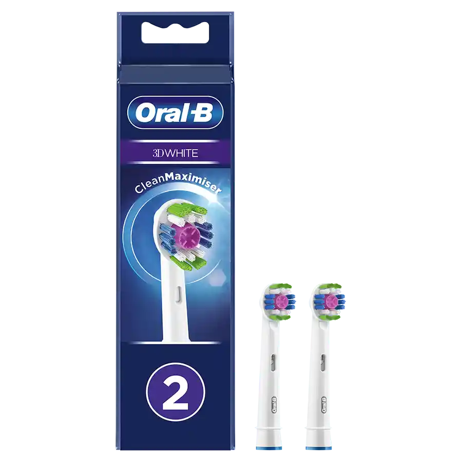 Oral-B 3D White Ανταλλακτικές Κεφαλές Ηλεκτρικής Οδοντόβουρτσας 2τεμ. 