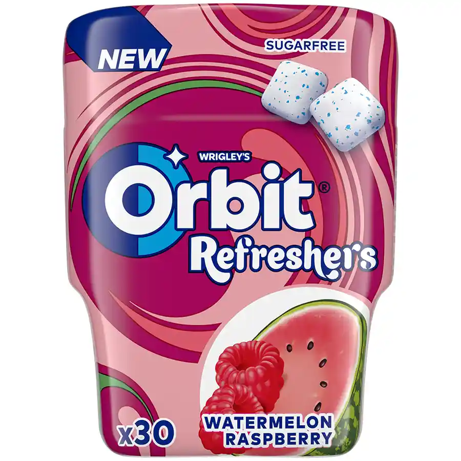 Orbit Refreshers Τσίχλες Καρπούζι & Σμέουρο 67γρ.
