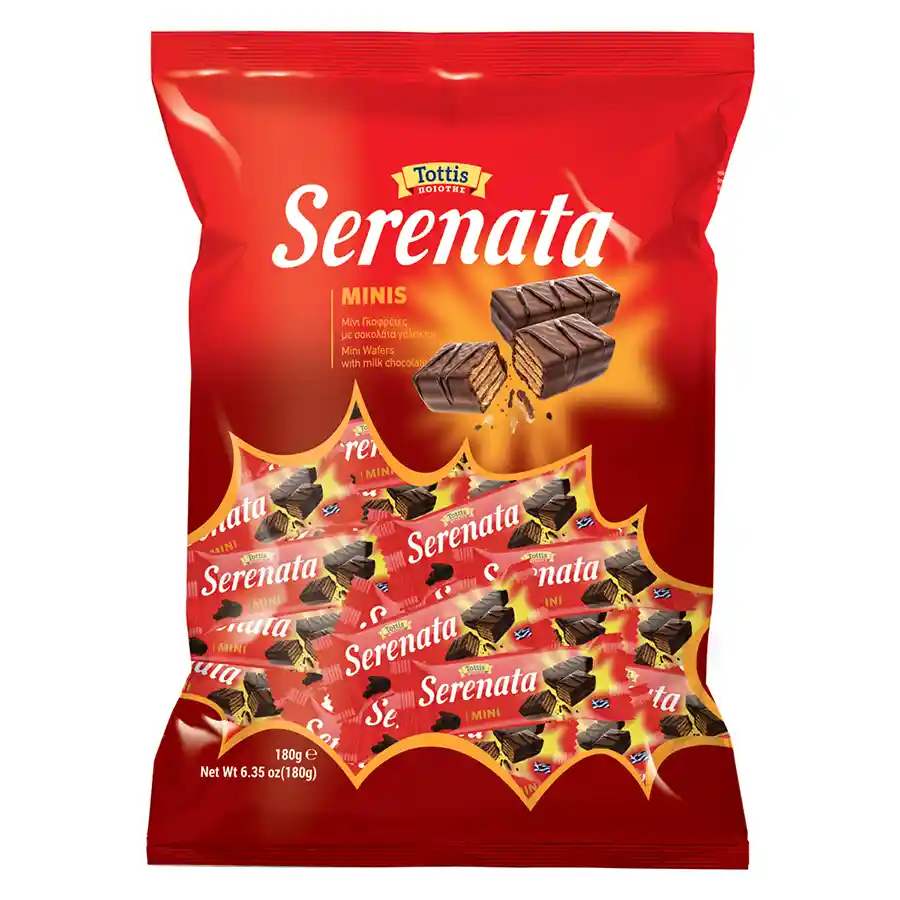 Serenata Γκοφρέτα Με Σοκολάτα Γάλακτος Μίνι 180γρ.
