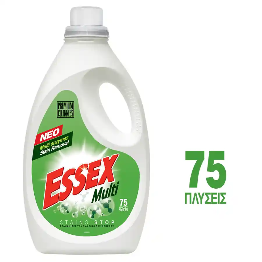 Essex Υγρό Απορρυπαντικό Πλυντηρίου Ρούχων Multi 75mez. 3,75lt.