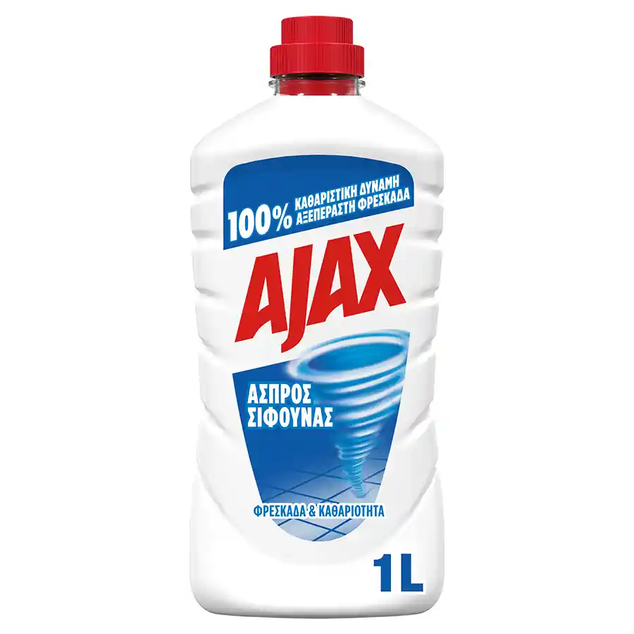 Ajax Υγρό Καθαριστικό Άσπρος Σίφουνας Classic 1lt.