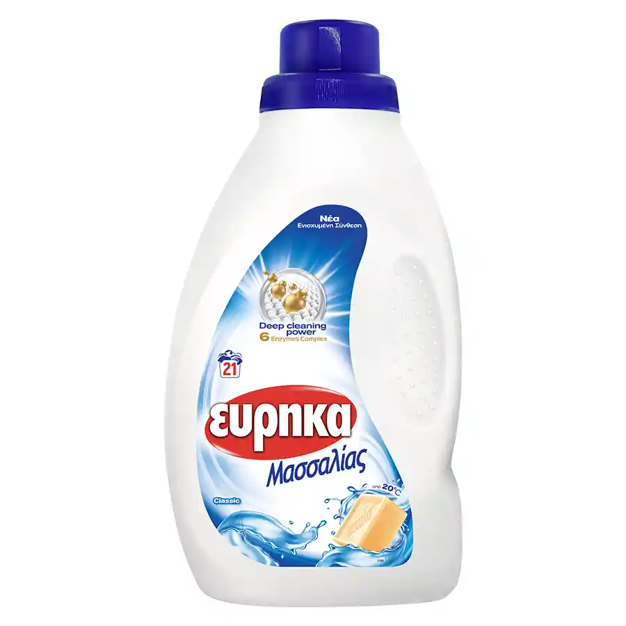 Εύρηκα Μασσαλίας Υγρό Απορρυπαντικό Πλυντηρίου Ρούχων 21mez. 840ml.
