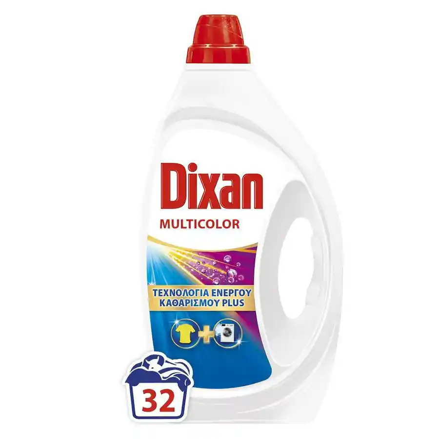 Dixan Υγρό Απορρυπαντικό Πλυντηρίου Ρούχων Multicolor 32mez. 1,44lt.