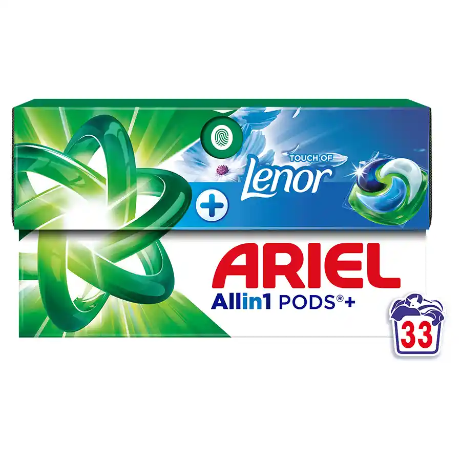 Ariel All In 1 Pods Touch Of Lenor Απορρυπαντικό Πλυντηρίου Ρούχων 33τεμ. 686,4γρ.