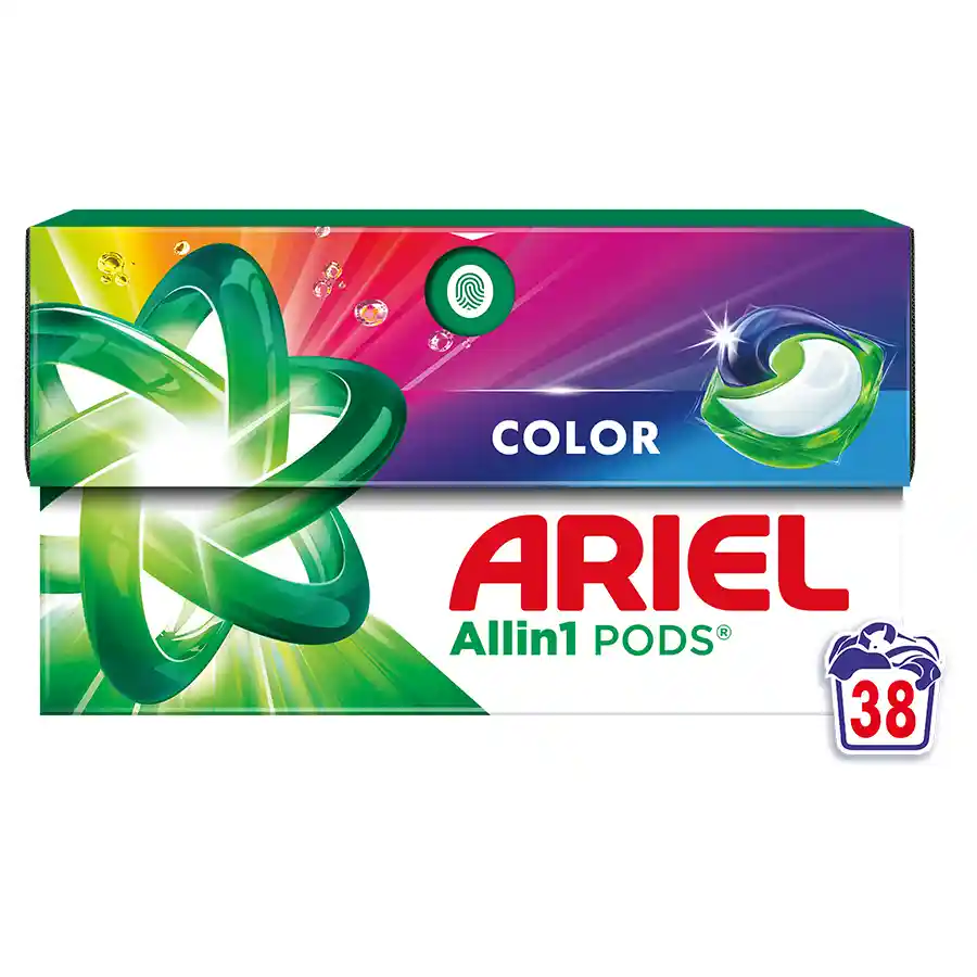 Ariel All In 1 Pods Color Απορρυπαντικό Πλυντηρίου Ρούχων 38τεμ. 691,6γρ.