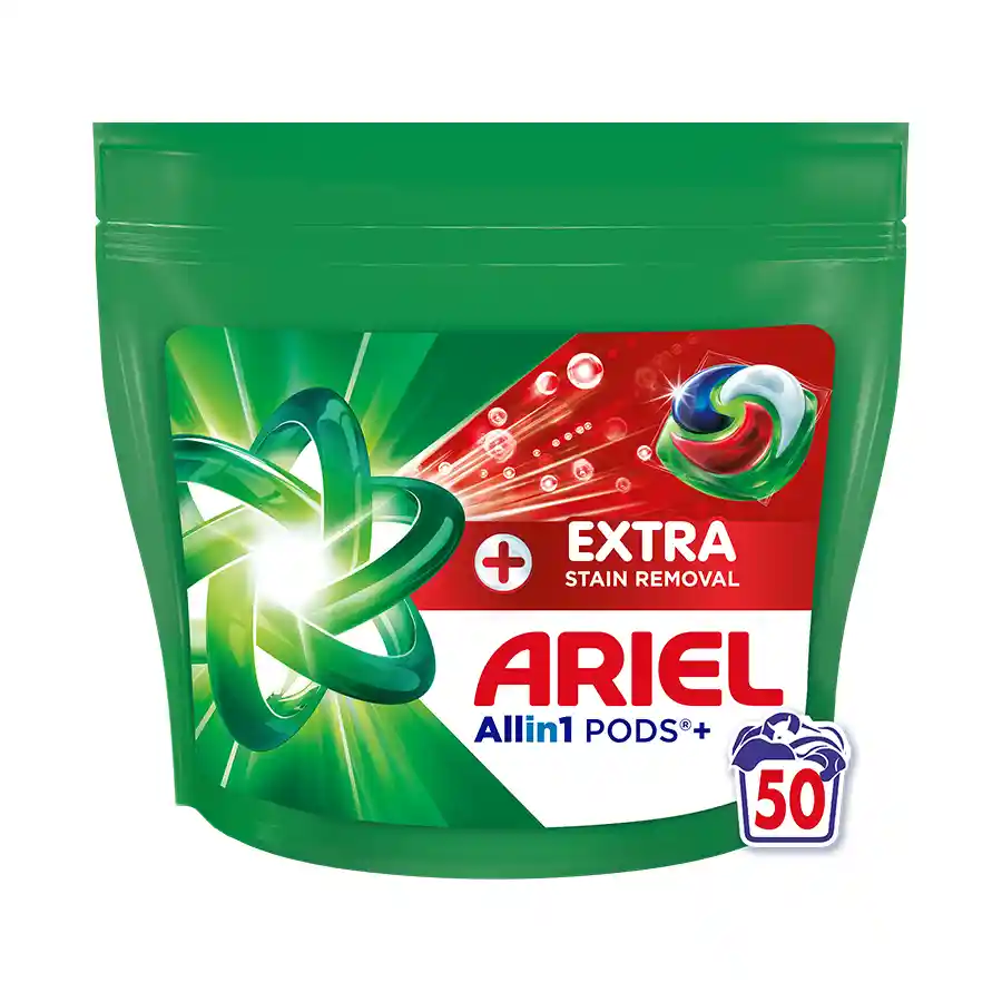 Ariel All In 1 Pods Extra Clean Απορρυπαντικό Πλυντηρίου Ρούχων 50τεμ.
