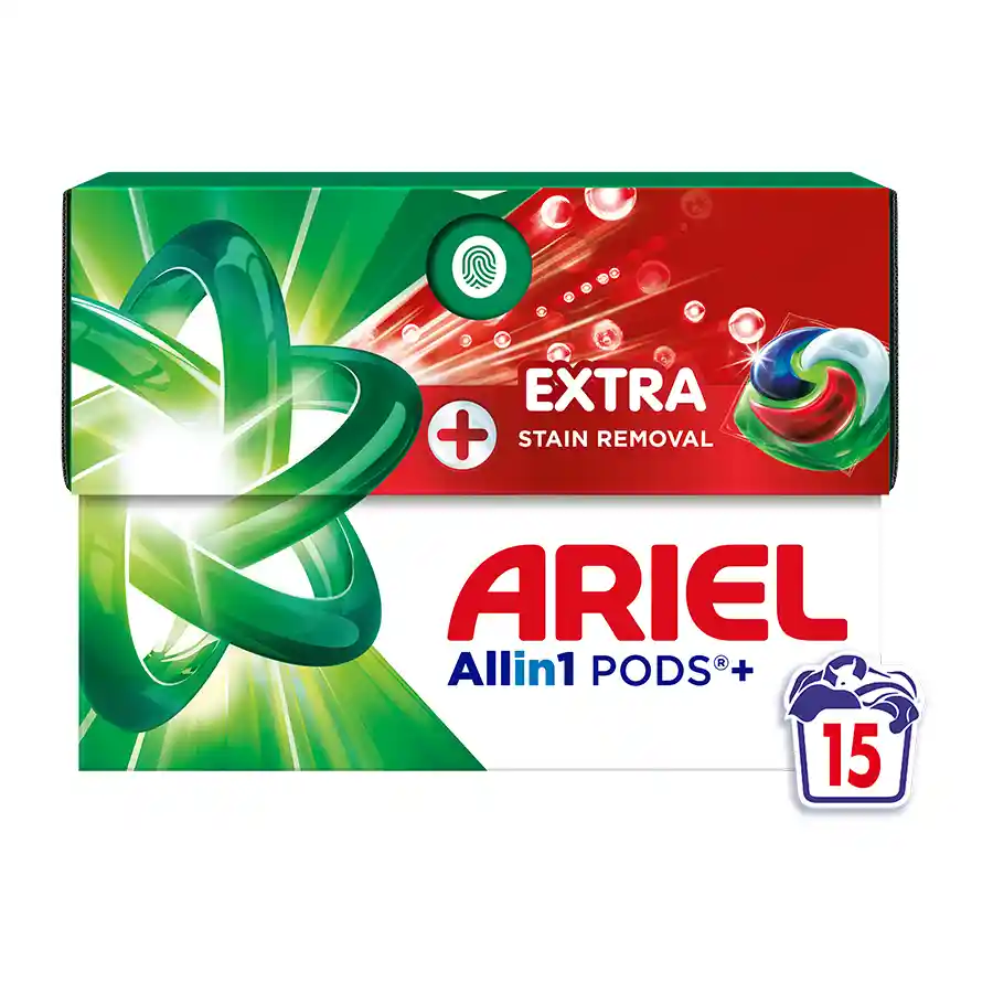 Ariel All In 1 Pods Extra Clean Απορρυπαντικό Πλυντηρίου Ρούχων 15τεμ. 367,5γρ.