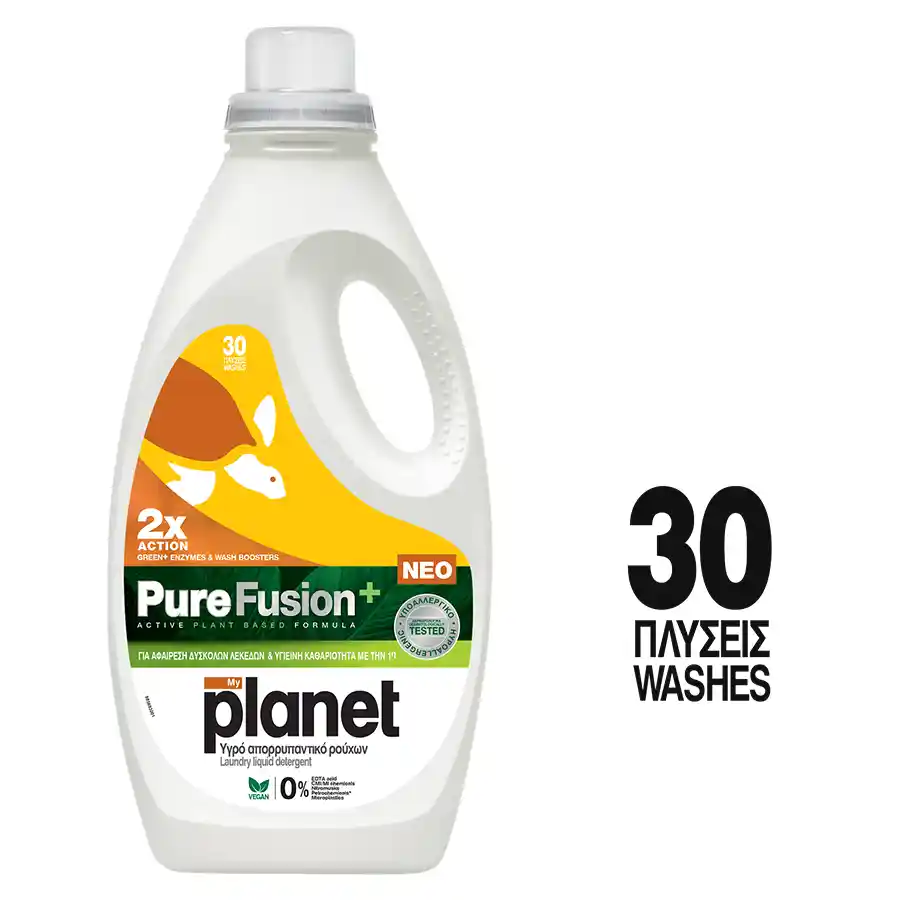 Planet Υγρό Απορρυπαντικό Πλυντηρίου Ρούχων Pure Fusion 30mez. 1,380lt.