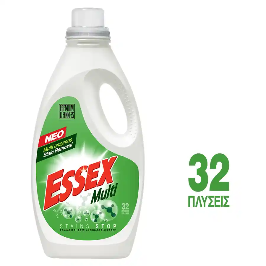 Essex Υγρό Απορρυπαντικό Πλυντηρίου Ρούχων Multi 32mez. 1,6lt.